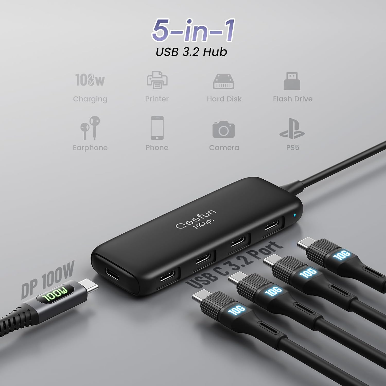 Thumbnail 1 de Qeefun USB C Hub 10 Gbps