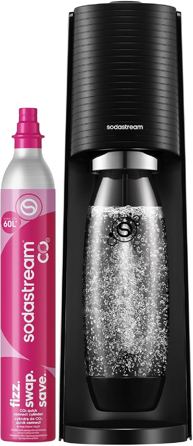 Detalle de SodaStream Terra Sparkling Water Maker with Quick Connect CO2 System – Black
