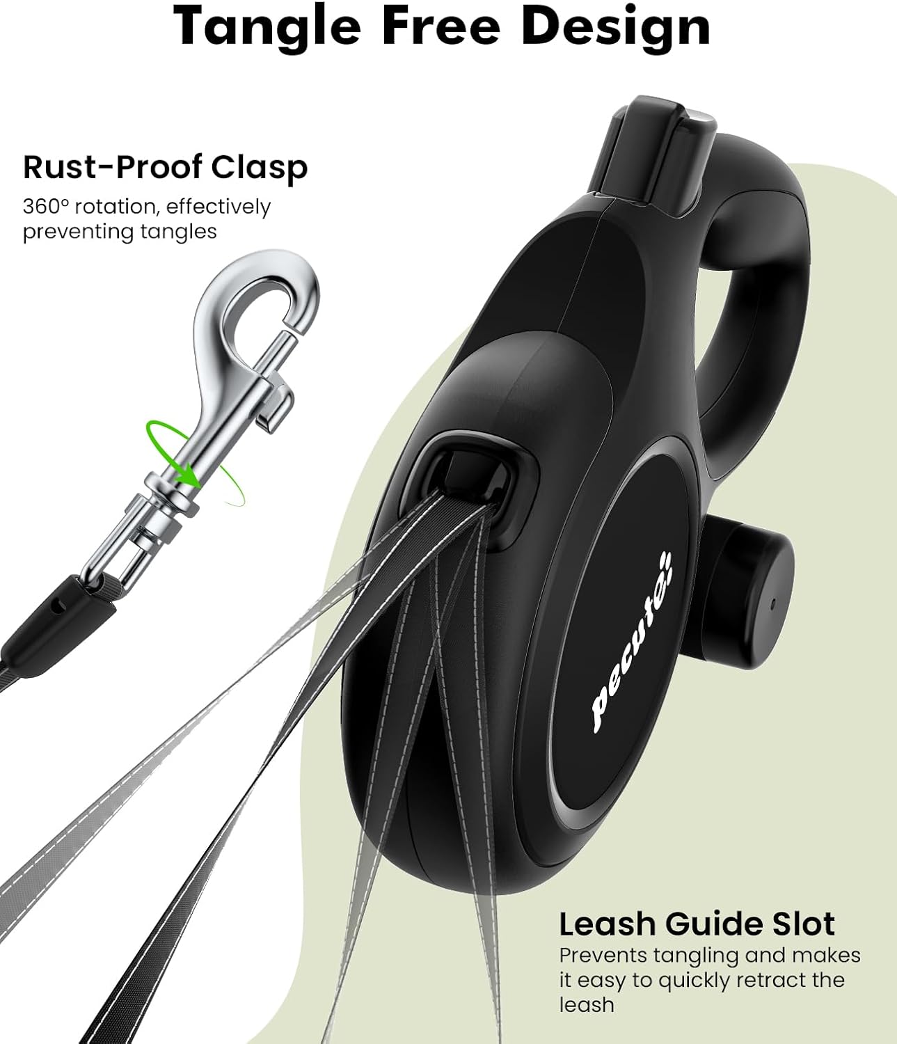 Thumbnail 6 de Pecute Retractable Dog Leash 8m Black