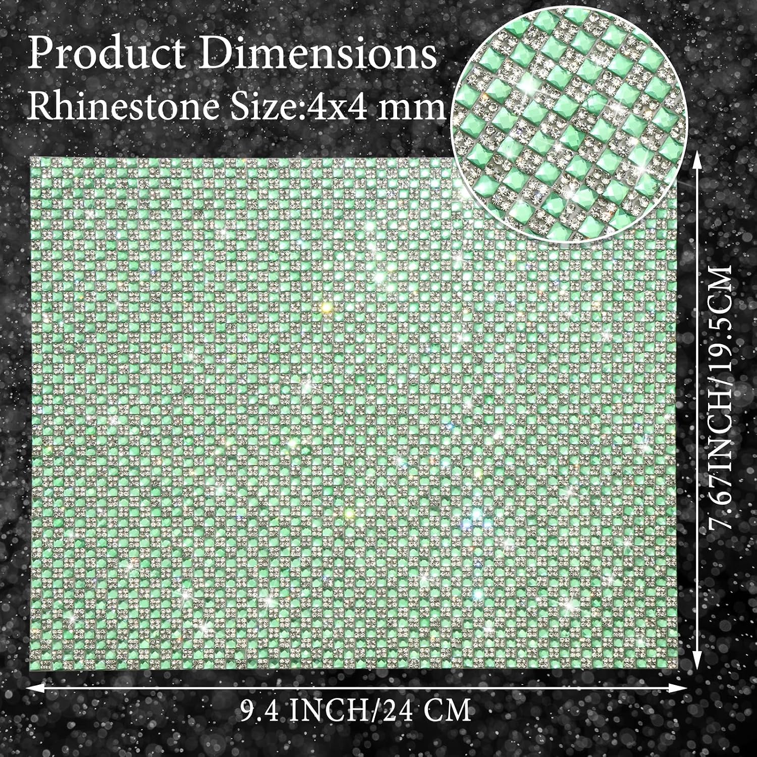 Thumbnail 1 de FULZTEY Rhinestone Sticker Sheet, 4 mm