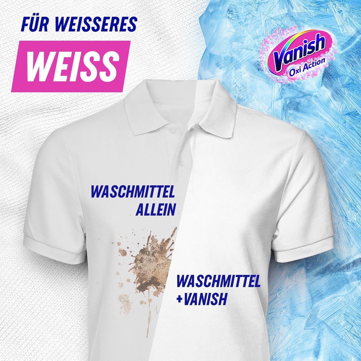 Thumbnail 3 de Vanish Oxi Action Powerweiss Pulver – 1 x 1,65 kg, ohne Chlor, Fleckenentferner und Wäsche-Booster für weiße Wäsche
