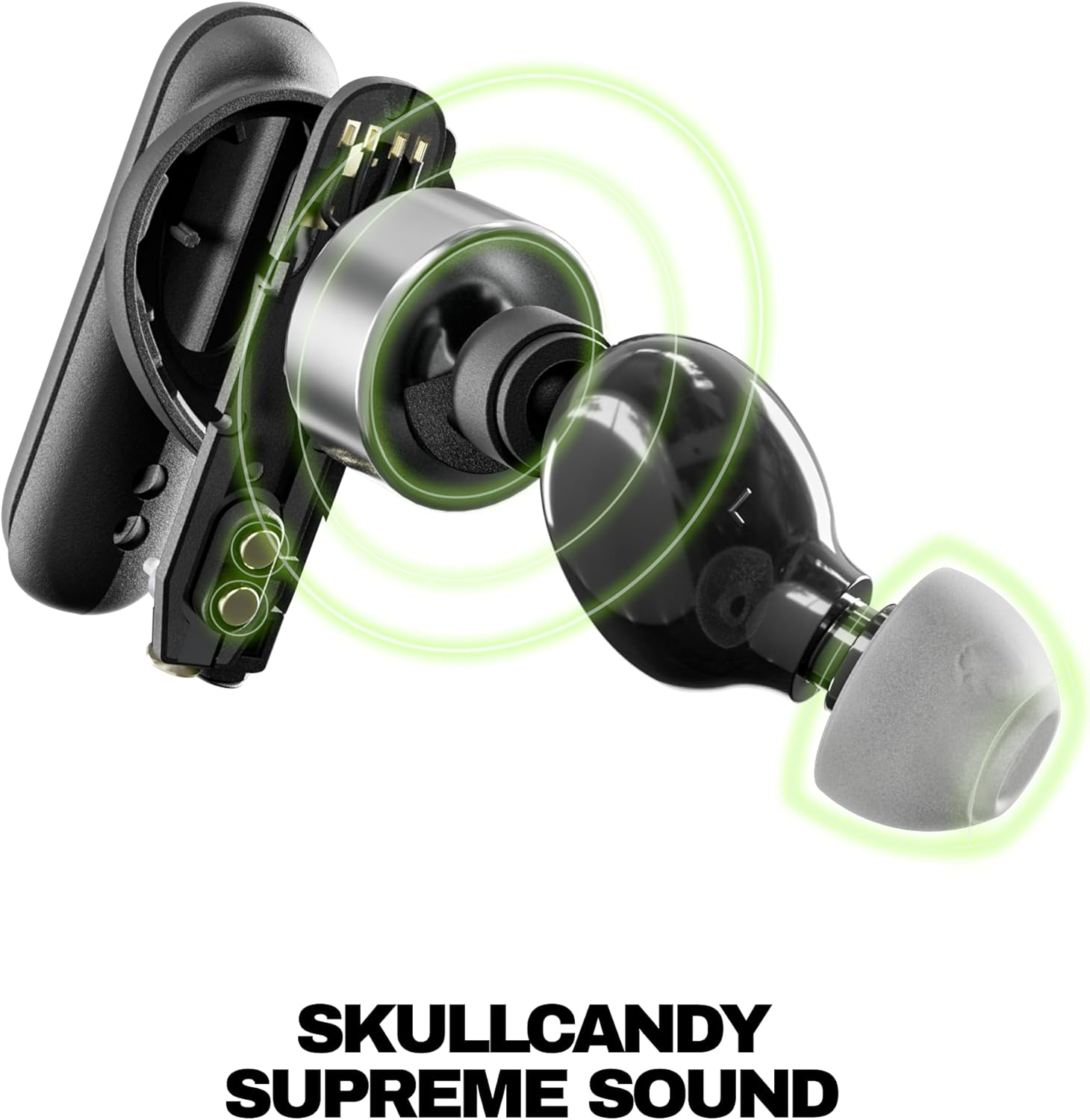 Detalle de Skullcandy Smokin’ Buds Wireless Earbuds (Bluetooth) – schallisolierende Passform, bis zu 20 Stunden & IPX4