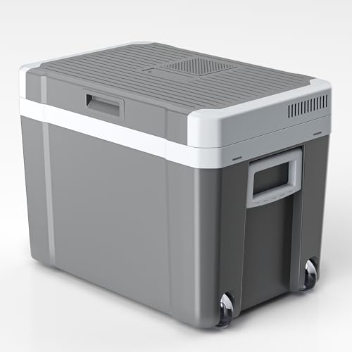 Detalle de TOOHUB 45L Elektrische Kühlbox – Thermoelektrisch, leise, mit Rollen und 12V/230V