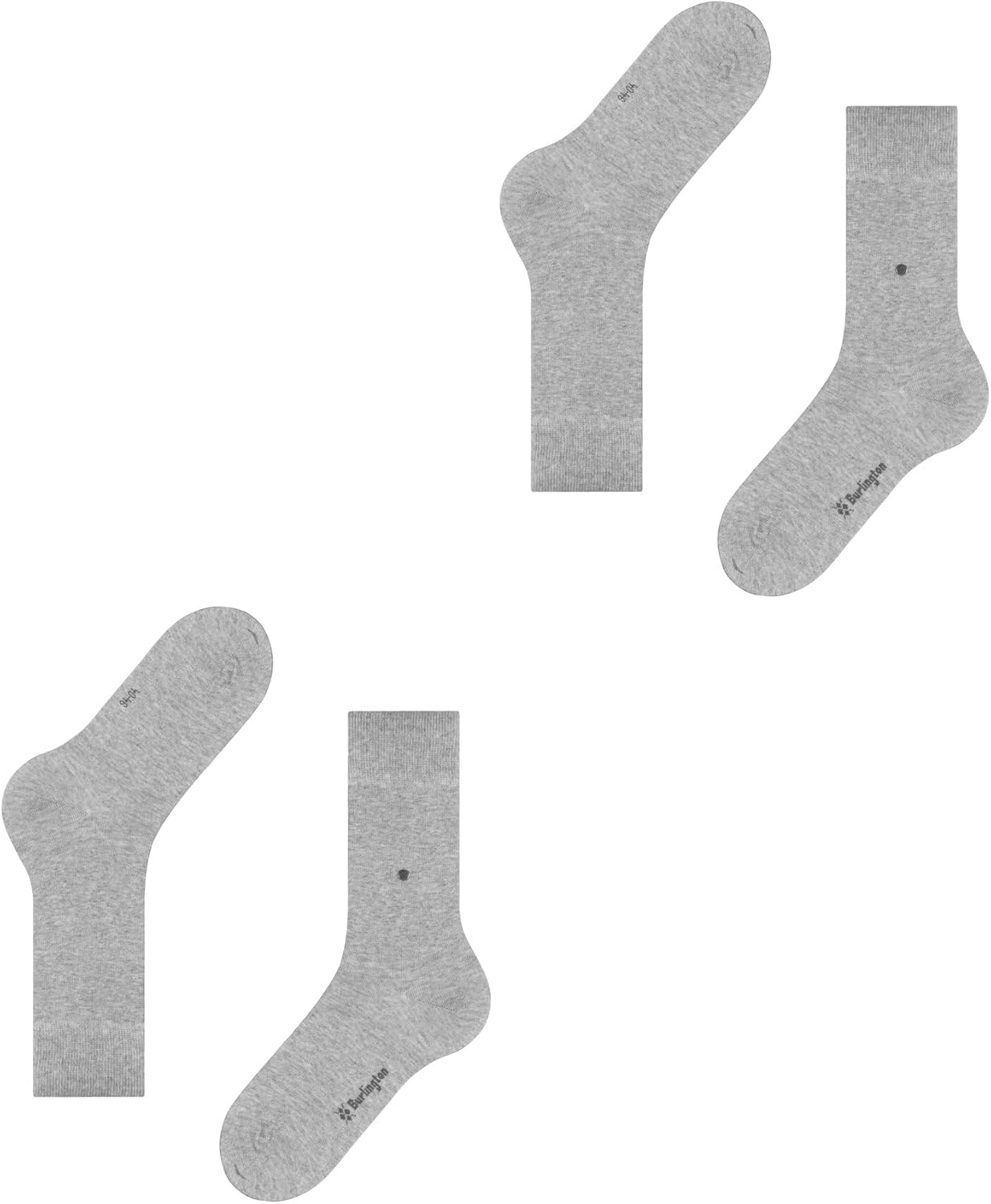 Detalle de Burlington Homme Everyday 2-Pack Chaussettes respirantes en coton renforcé – Unies, confort et durabilité
