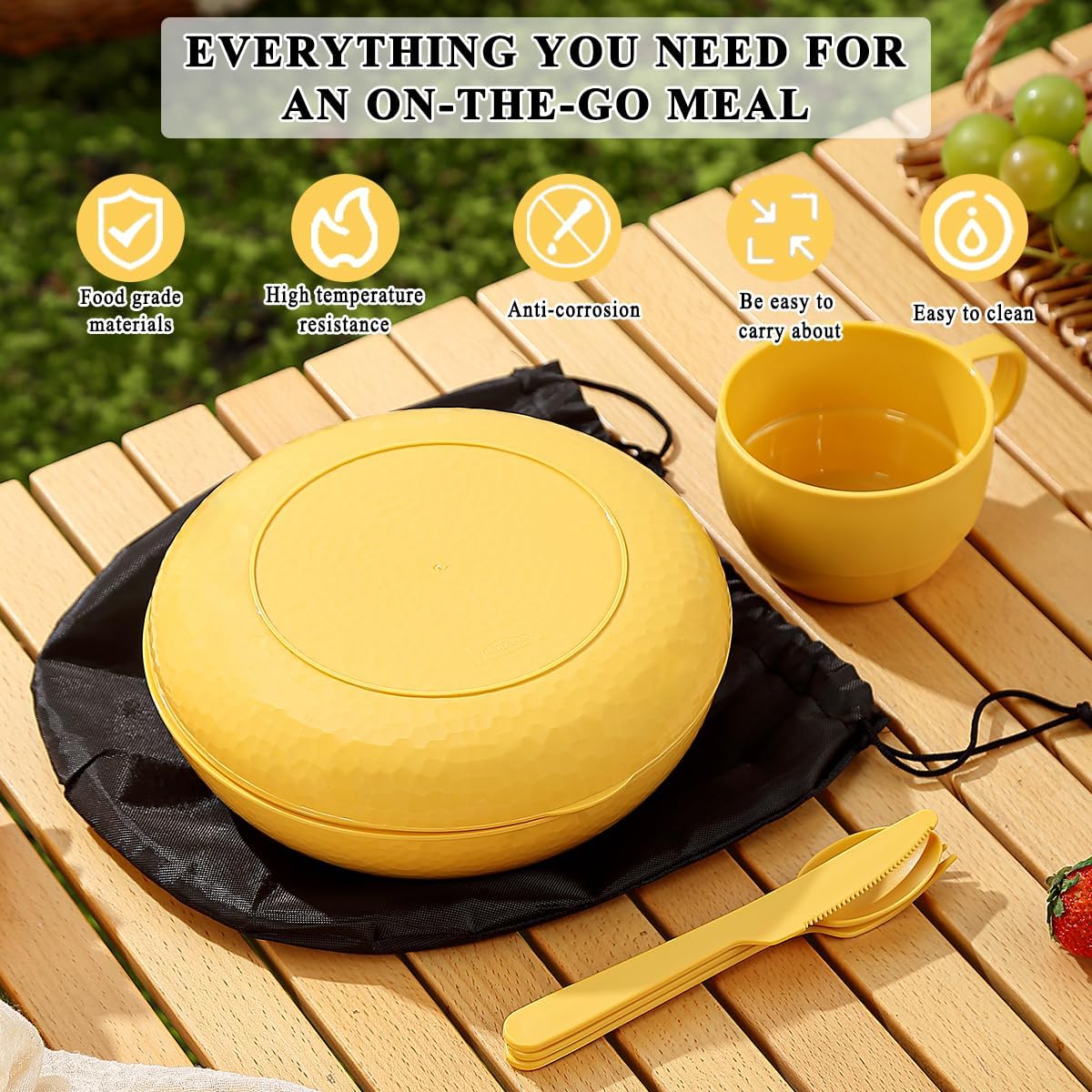 Thumbnail 6 de Berglander Camping Mess Kit with Bowl, Plate, Cup, Cutlery & Carry Bag
