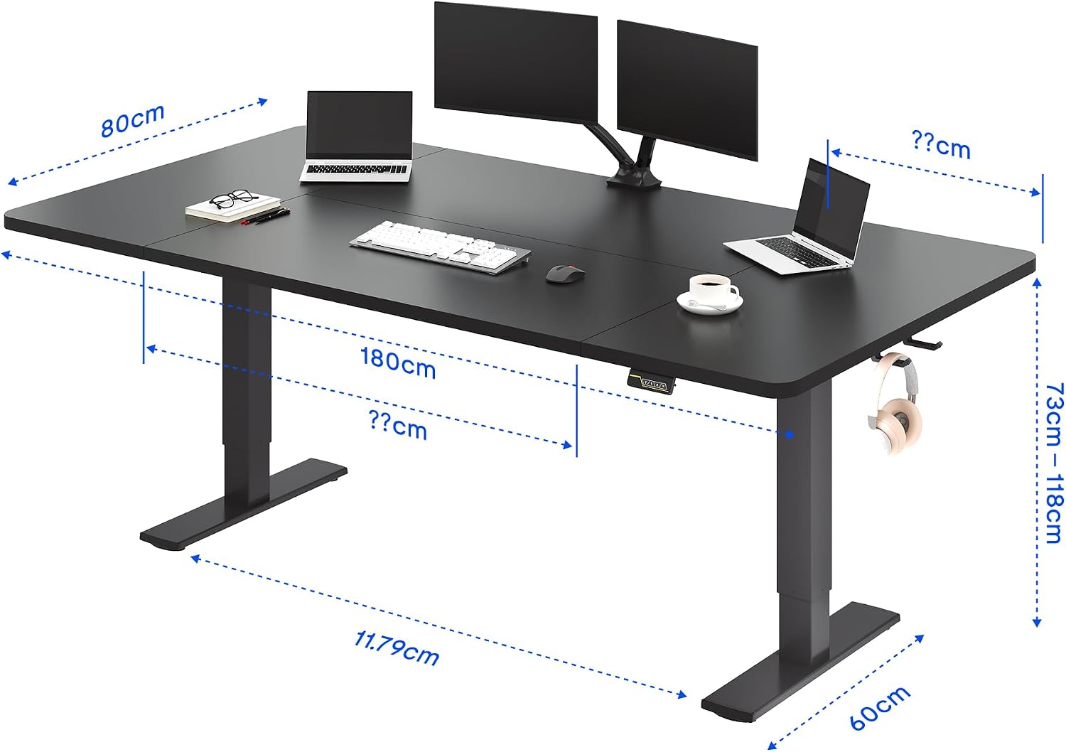 Detalle 1 de FLEXISPOT Bureau Assis Debout 180x80