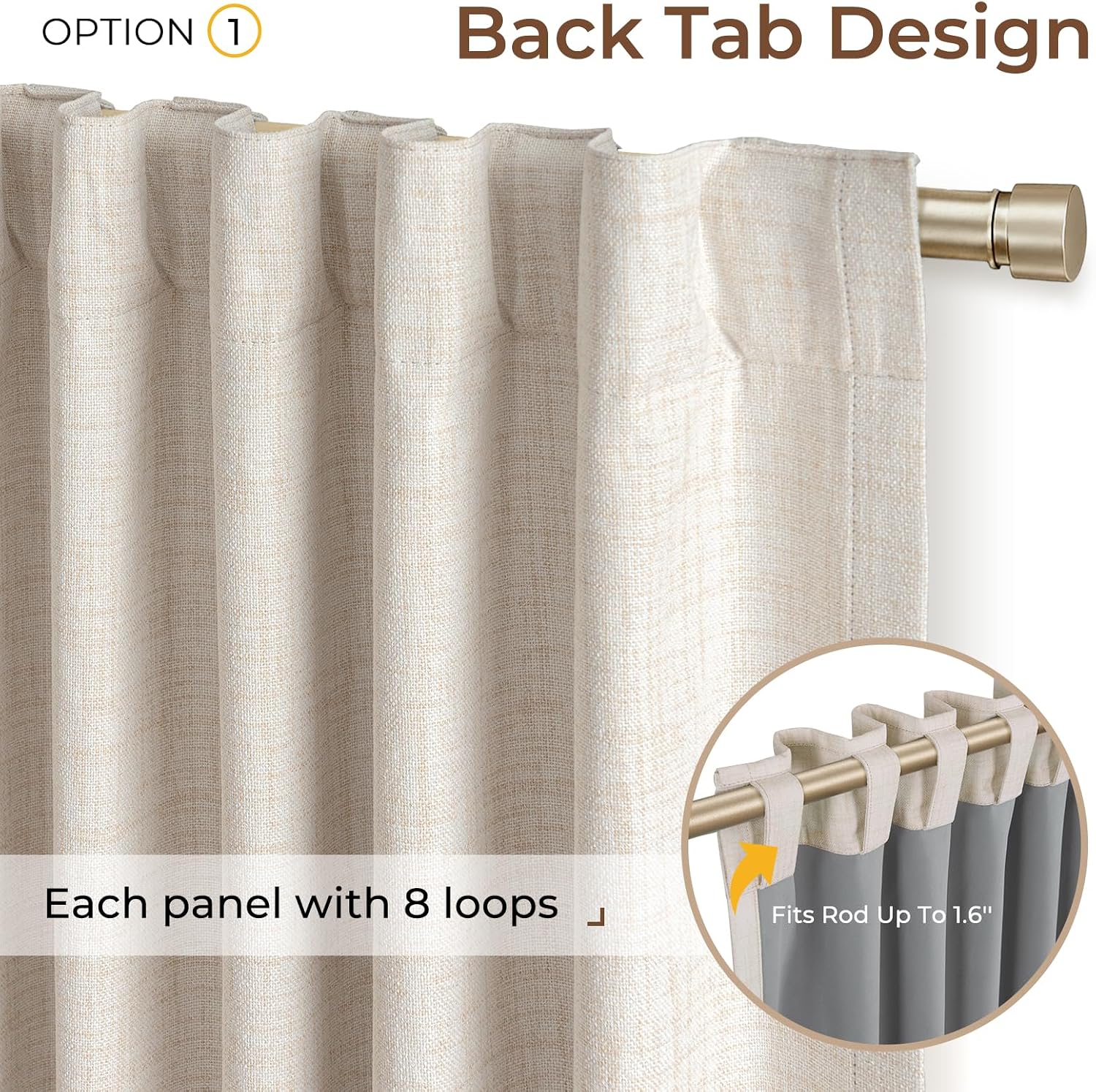 Thumbnail 2 de INOVADAY 100% Blackout Curtains 50 x 84 Set