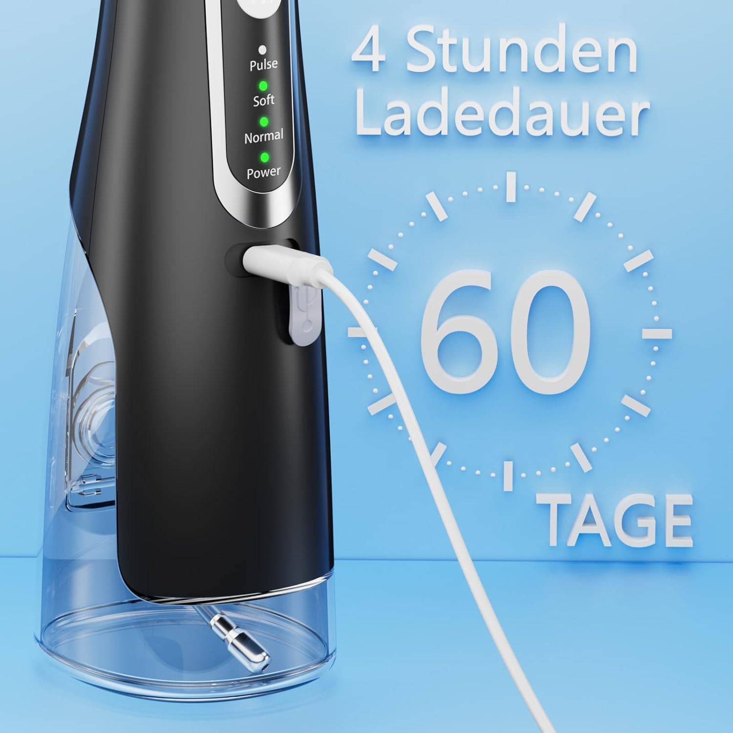 Thumbnail 5 de Leistungsstarke Munddusche Elektrischer Zahnreiniger M01 – 4 Modi, 4 Düsen, IPX7, 310 ml Tank