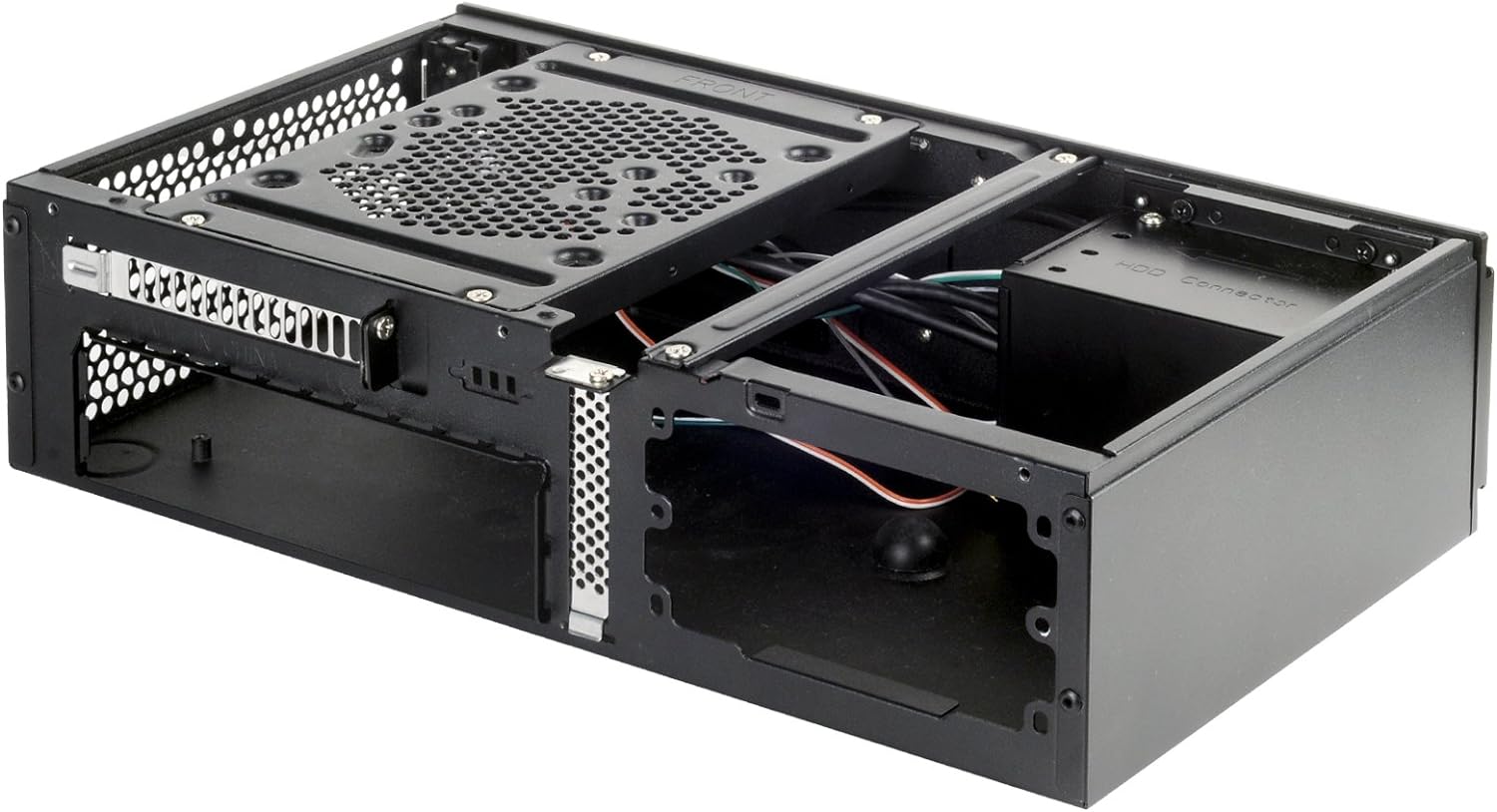 Detalle 2 de SilverStone SST-ML06B Milo – obudowa HTPC Mini-ITX 7 l z aluminiowym frontem