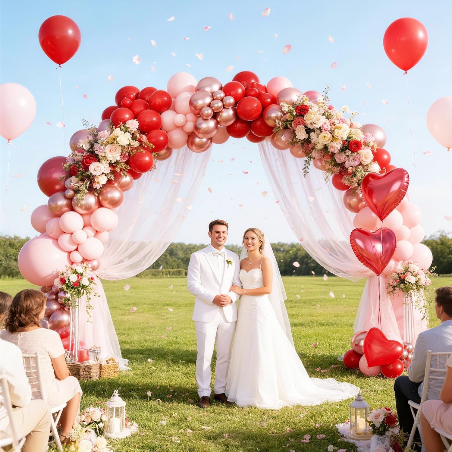 Thumbnail 5 de KARLURE Mothers Day Balloon Arch Kit (Pink, Red & Rose Gold) — 138-Piece Heart Balloon Garland