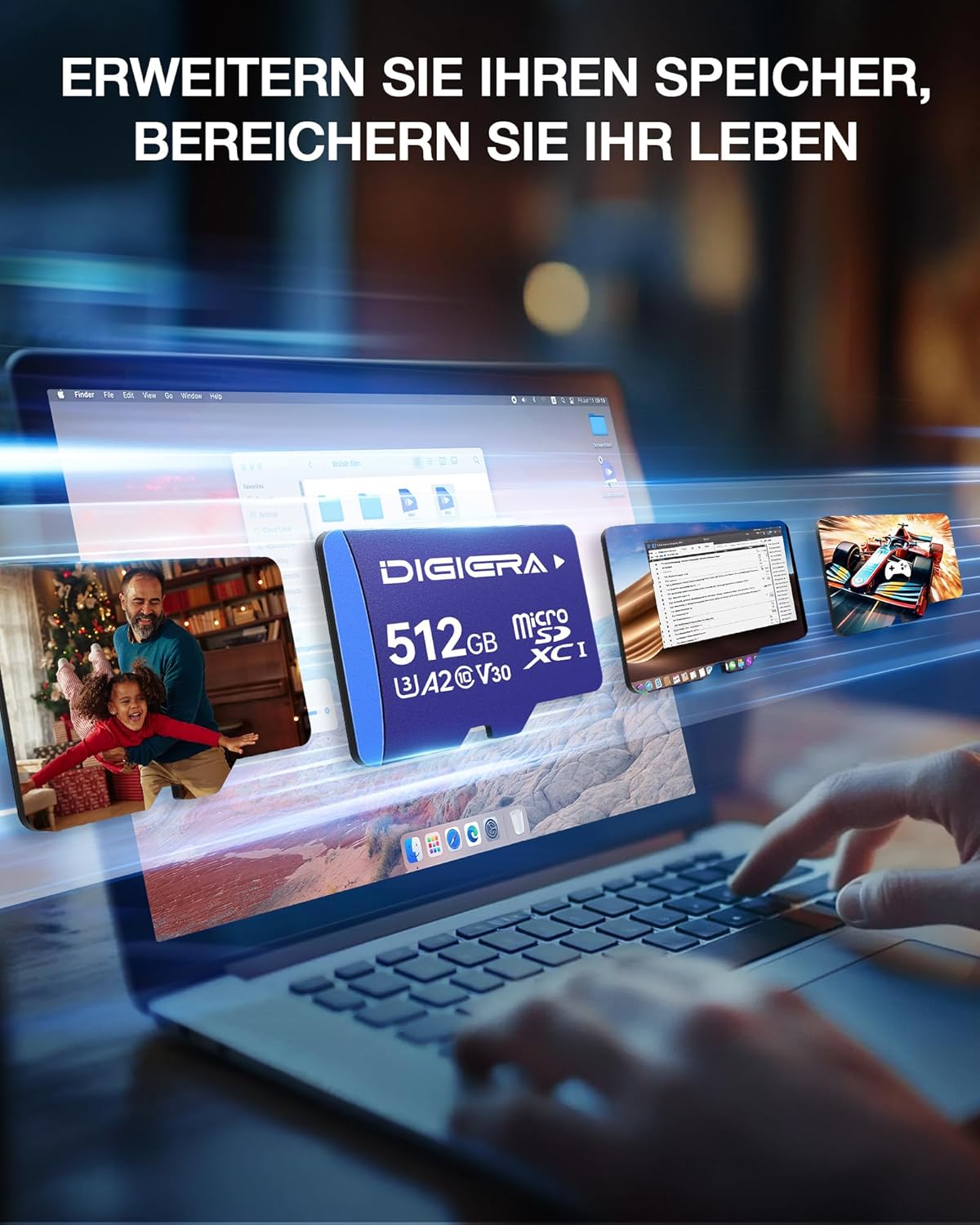 Thumbnail 6 de 512 GB LT100 microSDXC UHS-I Speicherkarte mit Adapter – bis zu 170 MB/s