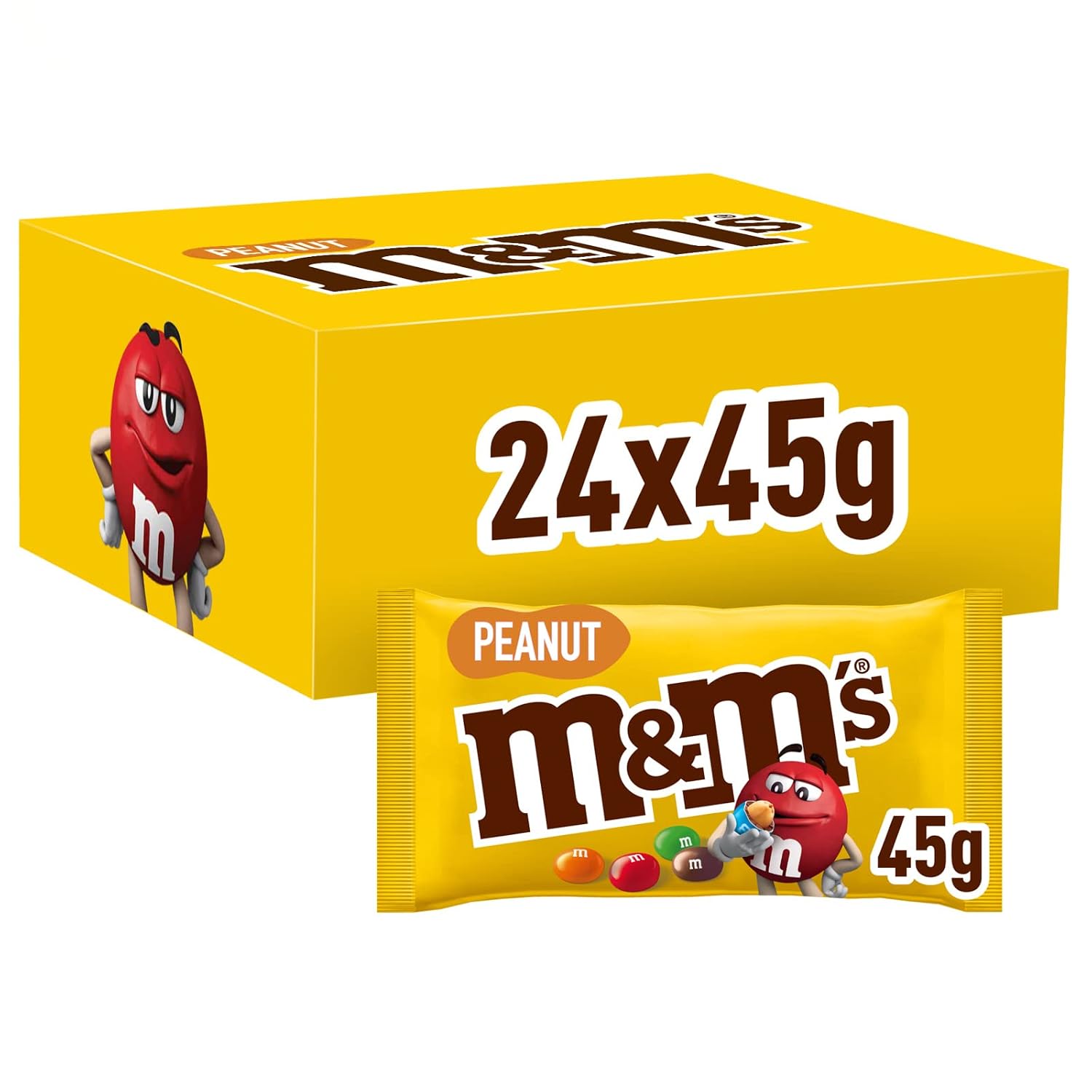 Detalle de M&M's Peanut 24×45g Packung 🍫