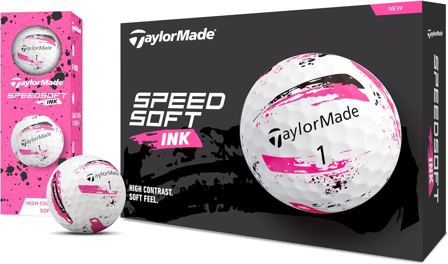 Detalle 1 de TaylorMade TMJ24 SpeedSoft INK ゴルフボール 12個入り マルチレイヤー 2024年モデル