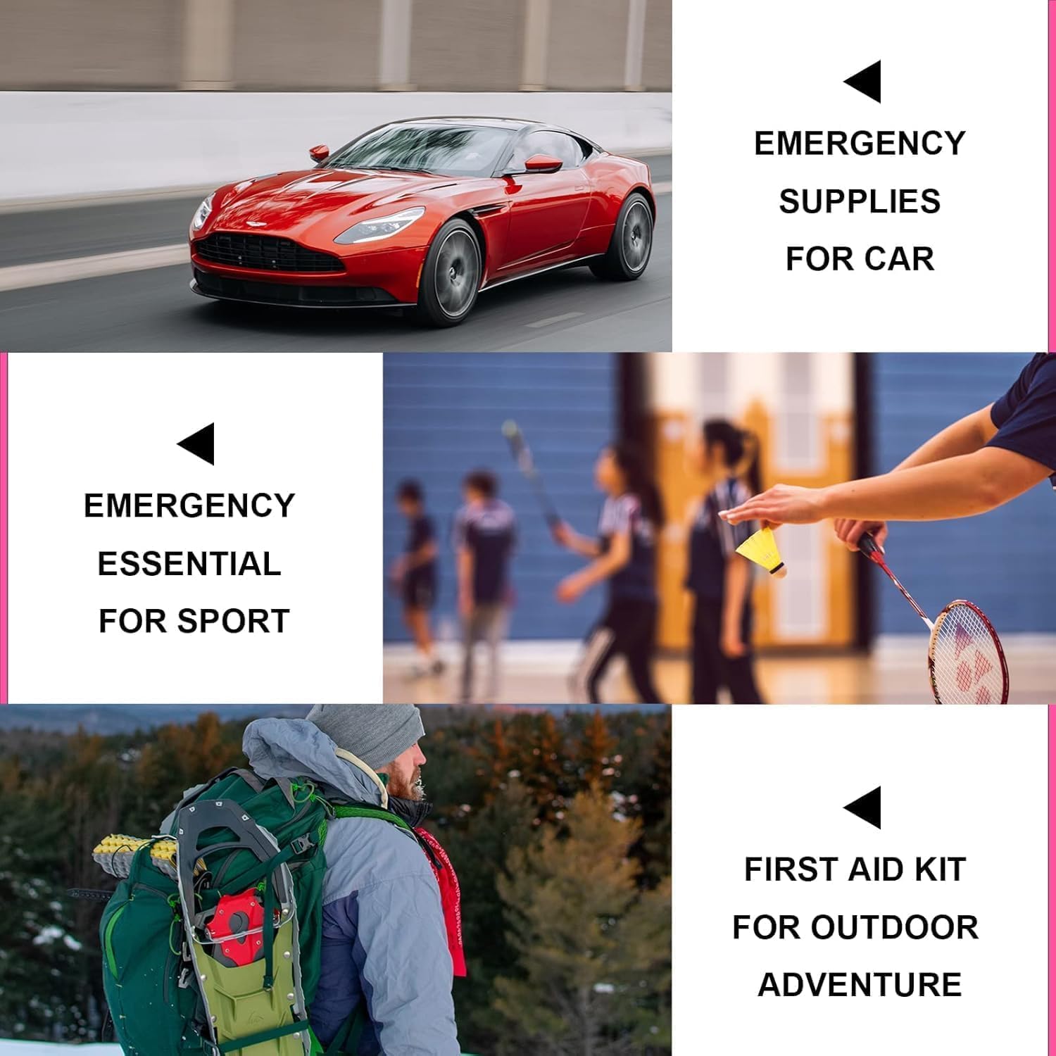 Detalle 2 de 305Pcs Car First Aid Kit Refill Supplies for Business and Home
