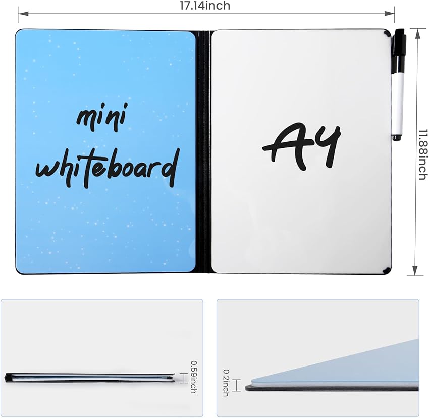 Thumbnail 1 de AGM A4 Pizarra Blanca Portátil 📐, Doble Cara, Incluye Bolígrafo