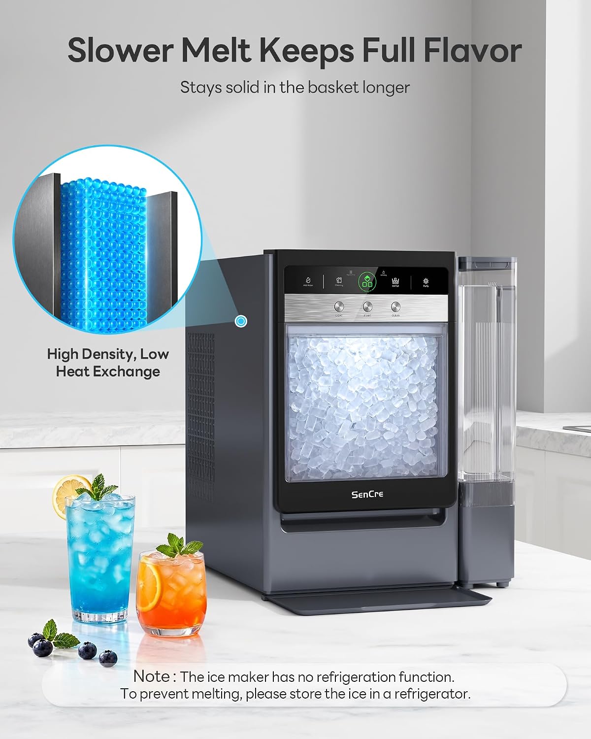 Detalle 1 de SenCre Nugget Ice Maker 60 lb Daily Output