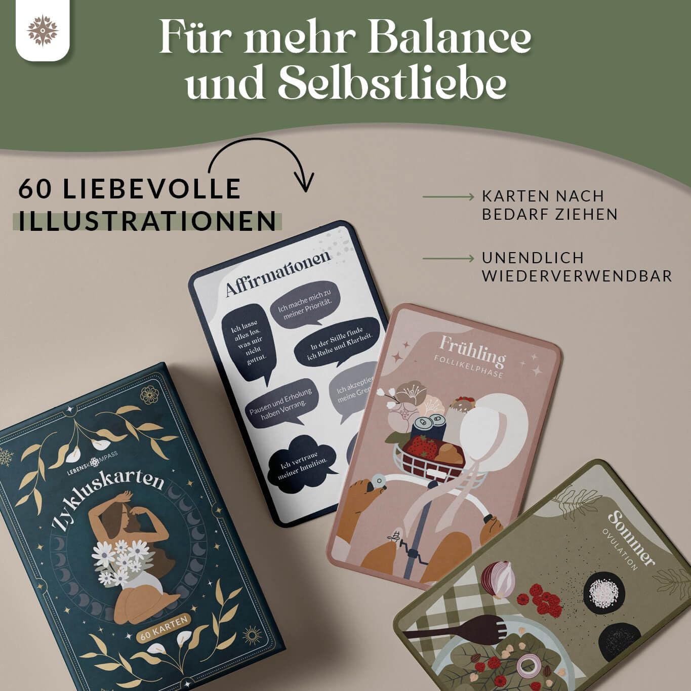 Thumbnail 2 de LEBENSKOMPASS Zykluskarten 60 Achtsamkeit