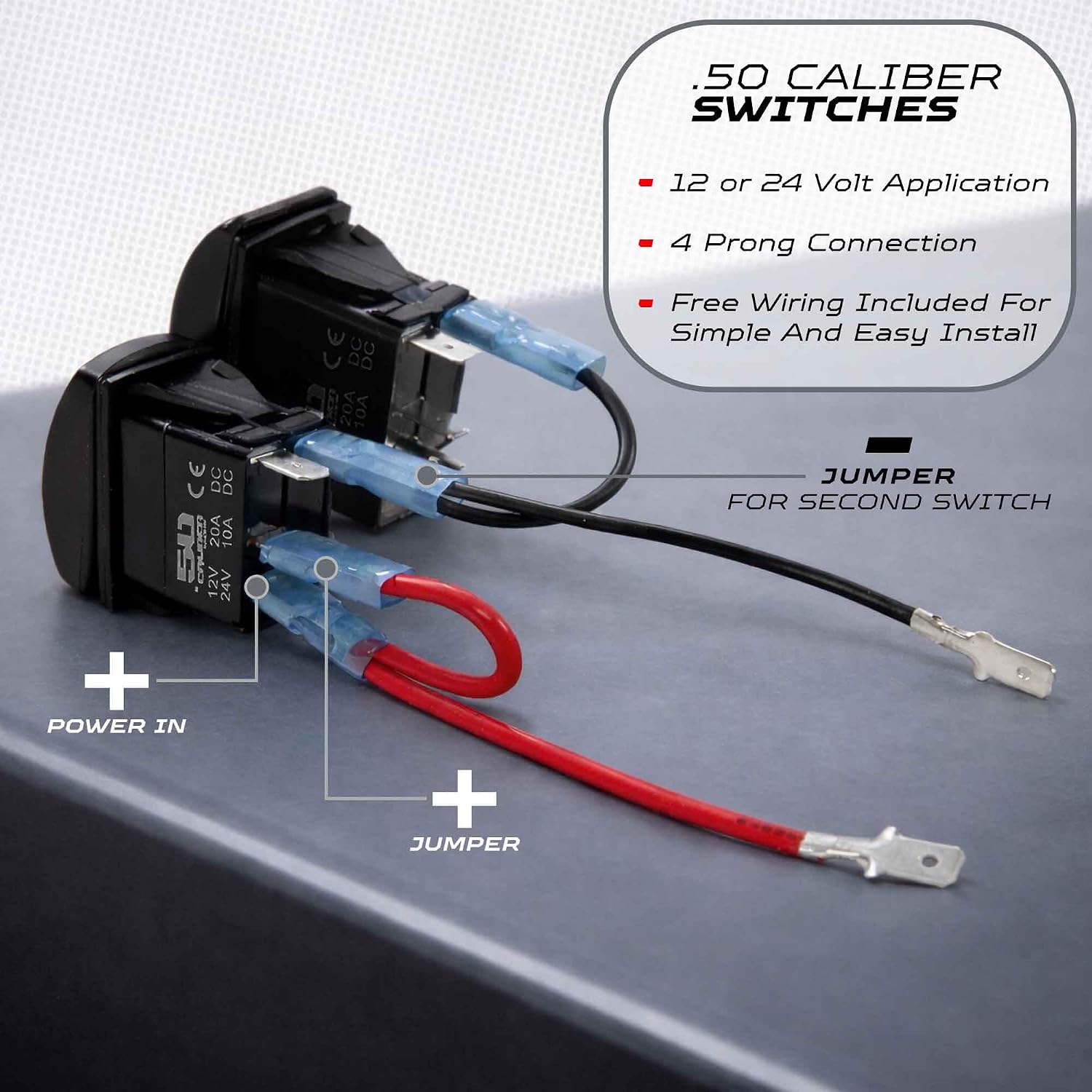 Detalle 1 de 50 Caliber Racing Rocker Switch 12V
