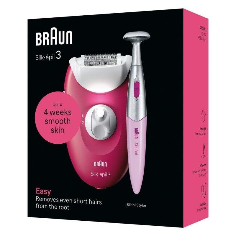 Detalle 2 de Braun Silk-épil 3 3-202: depiladora de 20 pinzas con masaje y luz LED