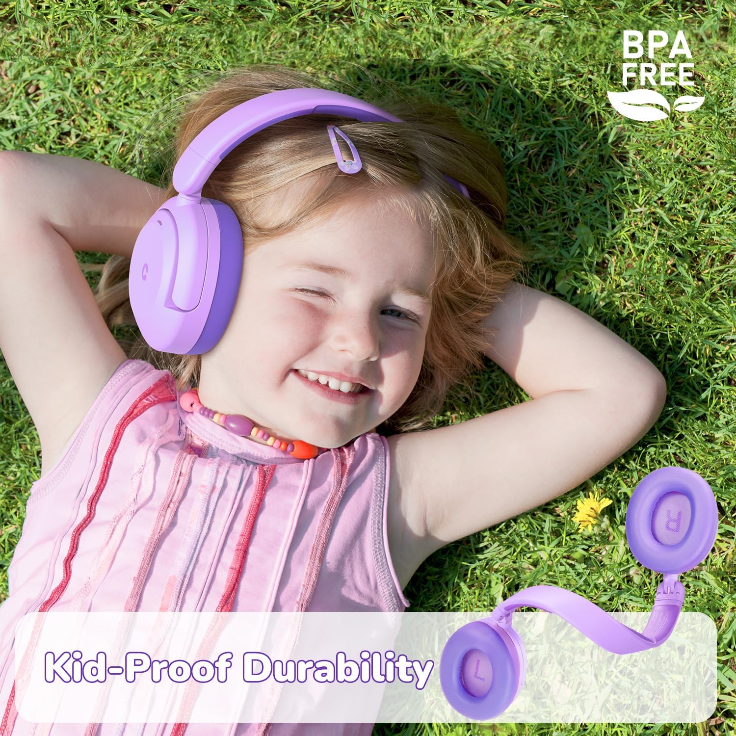 Thumbnail 4 de iClever BTH20 Active Noise Cancelling Headphones for Kids: Safe, Durable & Long-Lasting