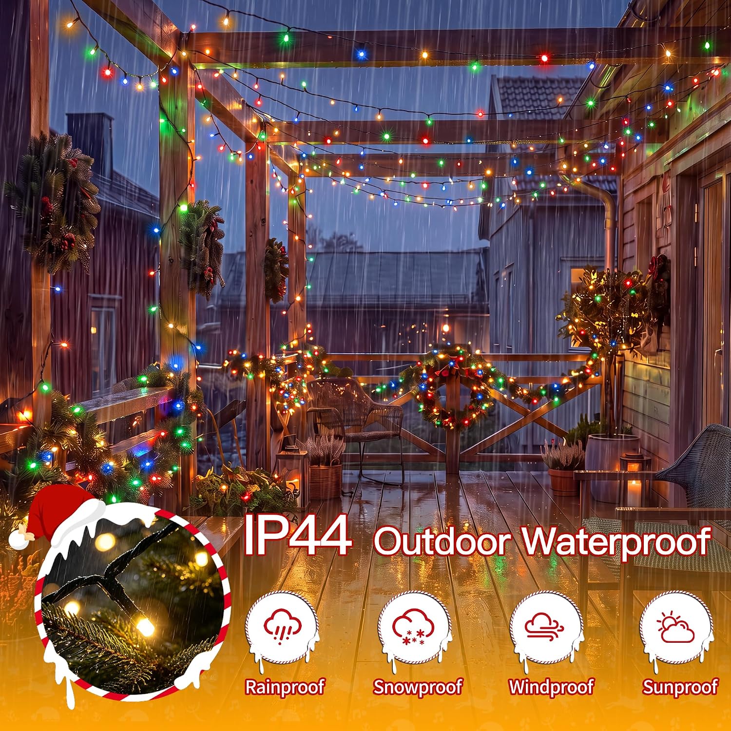 Thumbnail 3 de Ollny NYA1000C Christmas String Lights, 1,000 LEDs, 328 ft, Multicolour