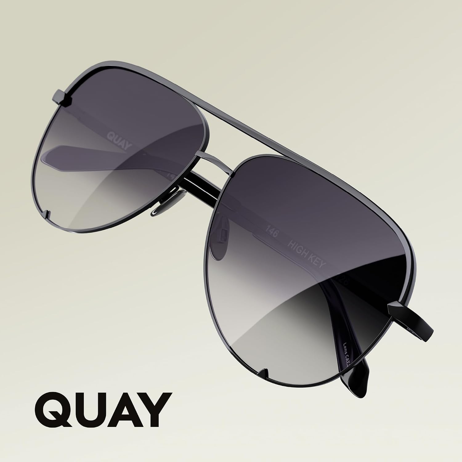 Detalle de QUAY Polarized Unisex Aviator Sunglasses with UV Protection
