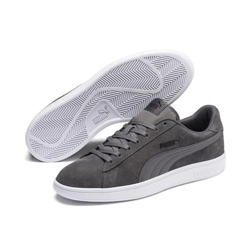 Detalle de PUMA Mixte Smash V2 Baskets - Castlerock Puma Noir / Puma Blanc, taille 39