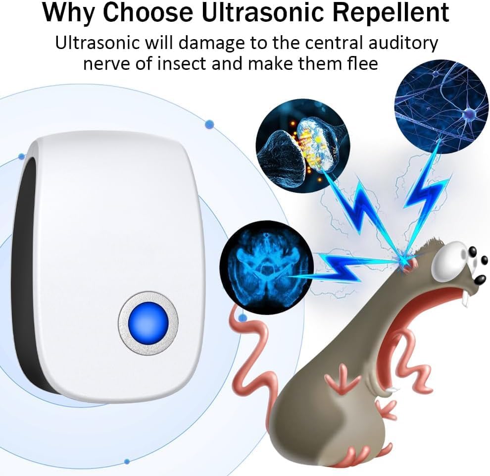 Detalle de Vogholic Ultrasonic Pest Repellers, 6-Pack, Plug-In Indoor Pest Control
