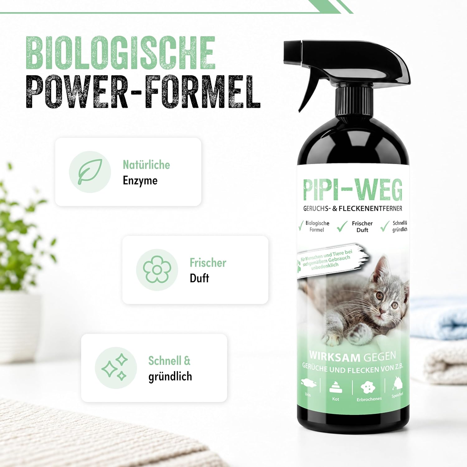 Detalle 2 de Pipi-Weg Enzymreiniger Katzenurin 750 ml