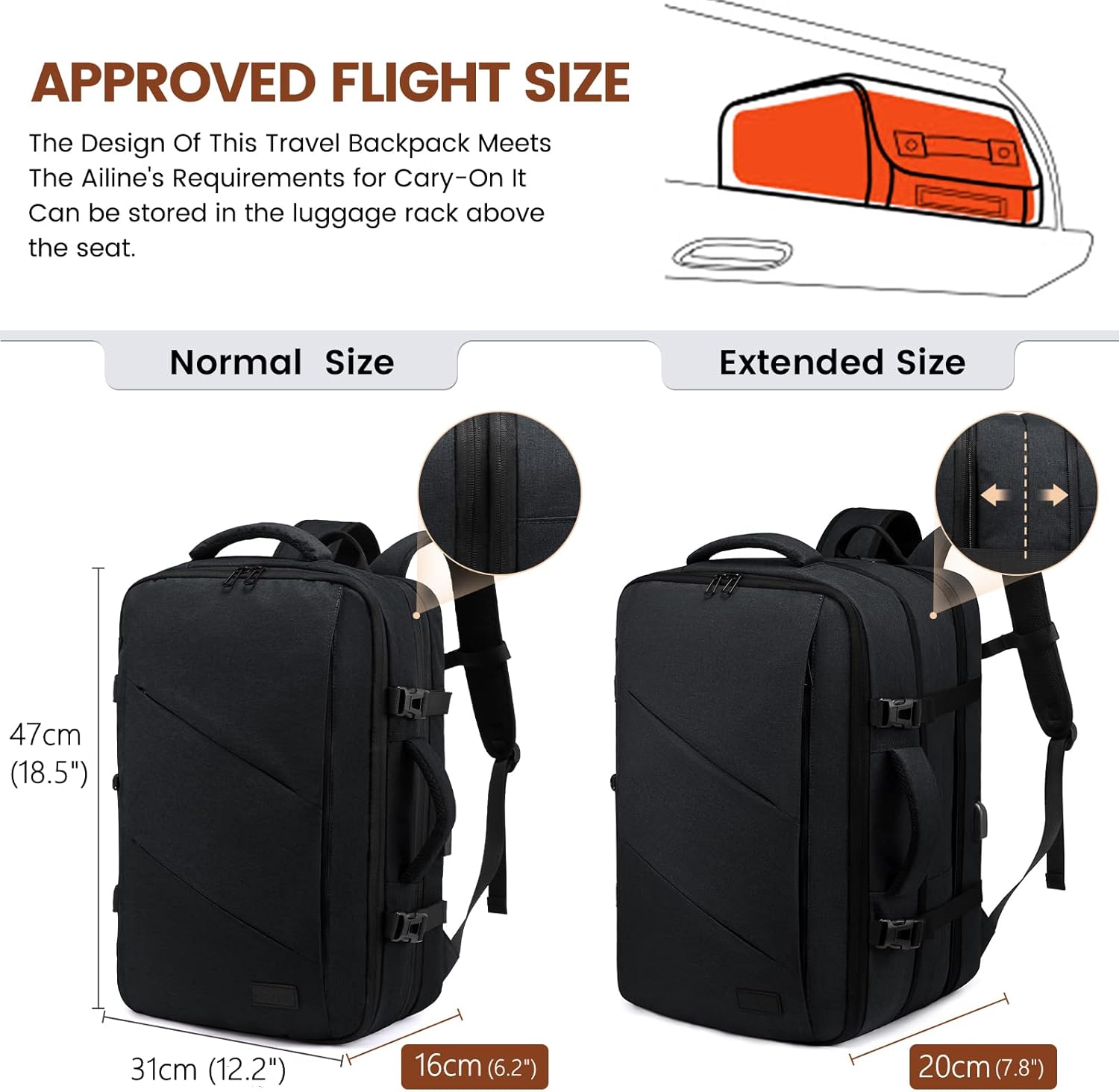 Thumbnail 1 de LOVEVOOK Reise Rucksack 30L Handgepäck