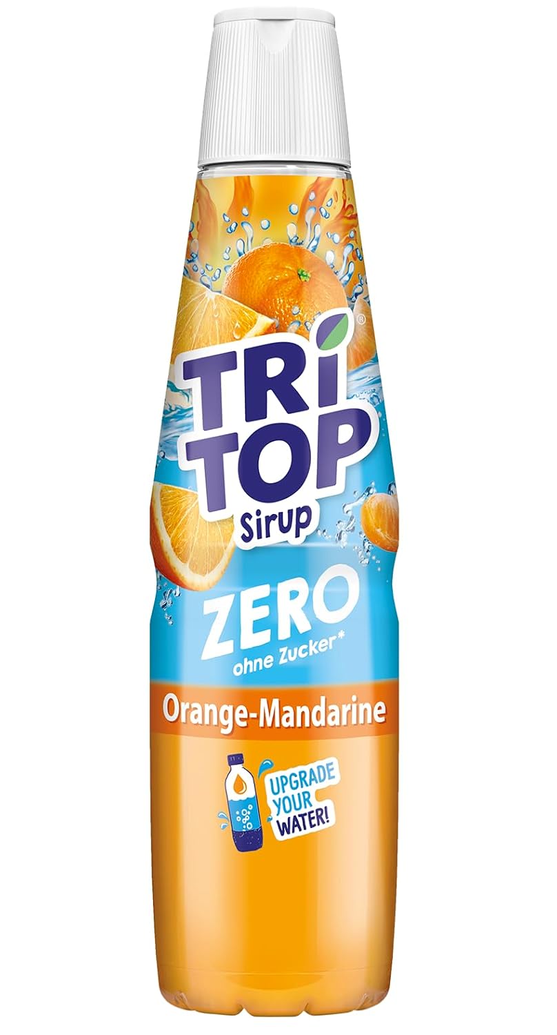 Detalle 2 de TRi TOP ZERO Sirup Set Kirsche, Zitronen-Limette & Orange-Mandarine – 3x600 ml, zuckerfrei