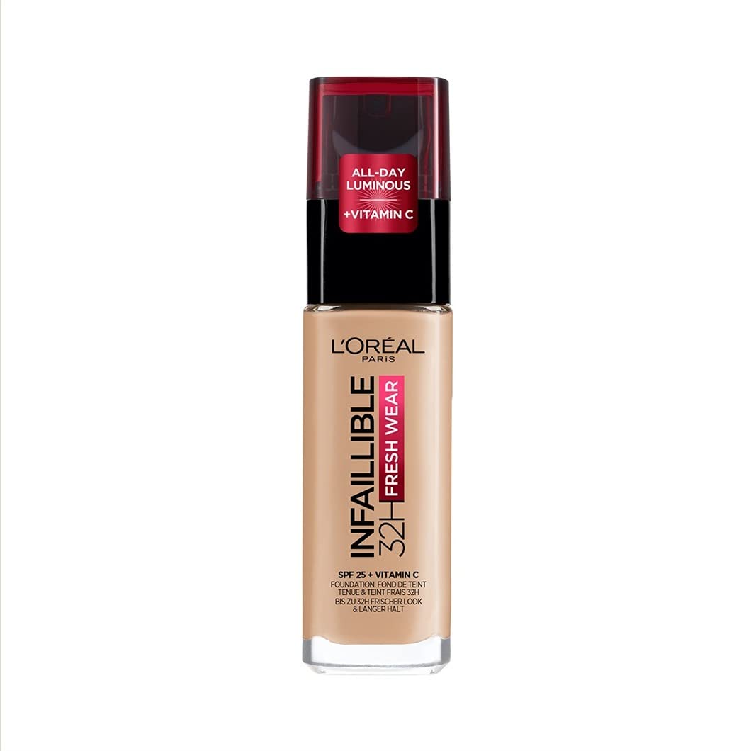 Detalle de L’Oréal Paris Infaillible 32H Fresh Wear Make-up Nr. 145 Cool – Wasserfest, langanhaltend und mit LSF 25 (30 ml)