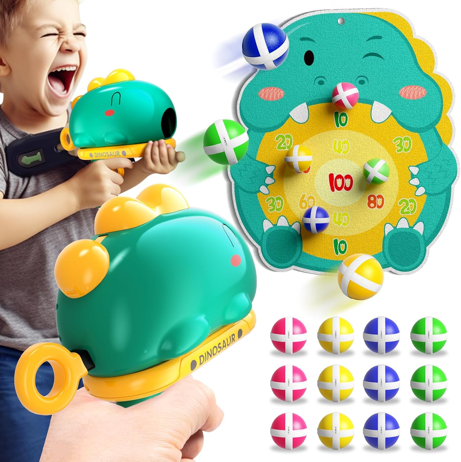 Detalle de Doloowee Dinosaurier Dartscheibe für Kinder