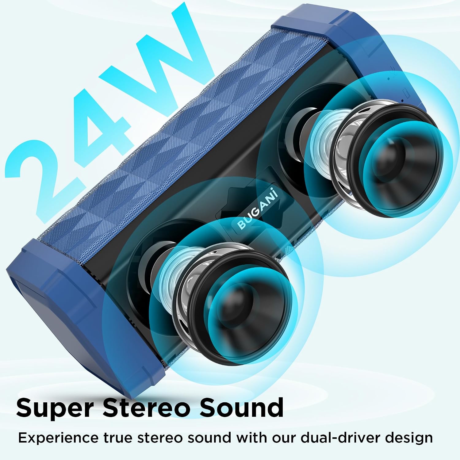 Detalle 2 de BUGANI Bluetooth Speaker: Portable Wireless Speaker with 24H Playtime 🎵