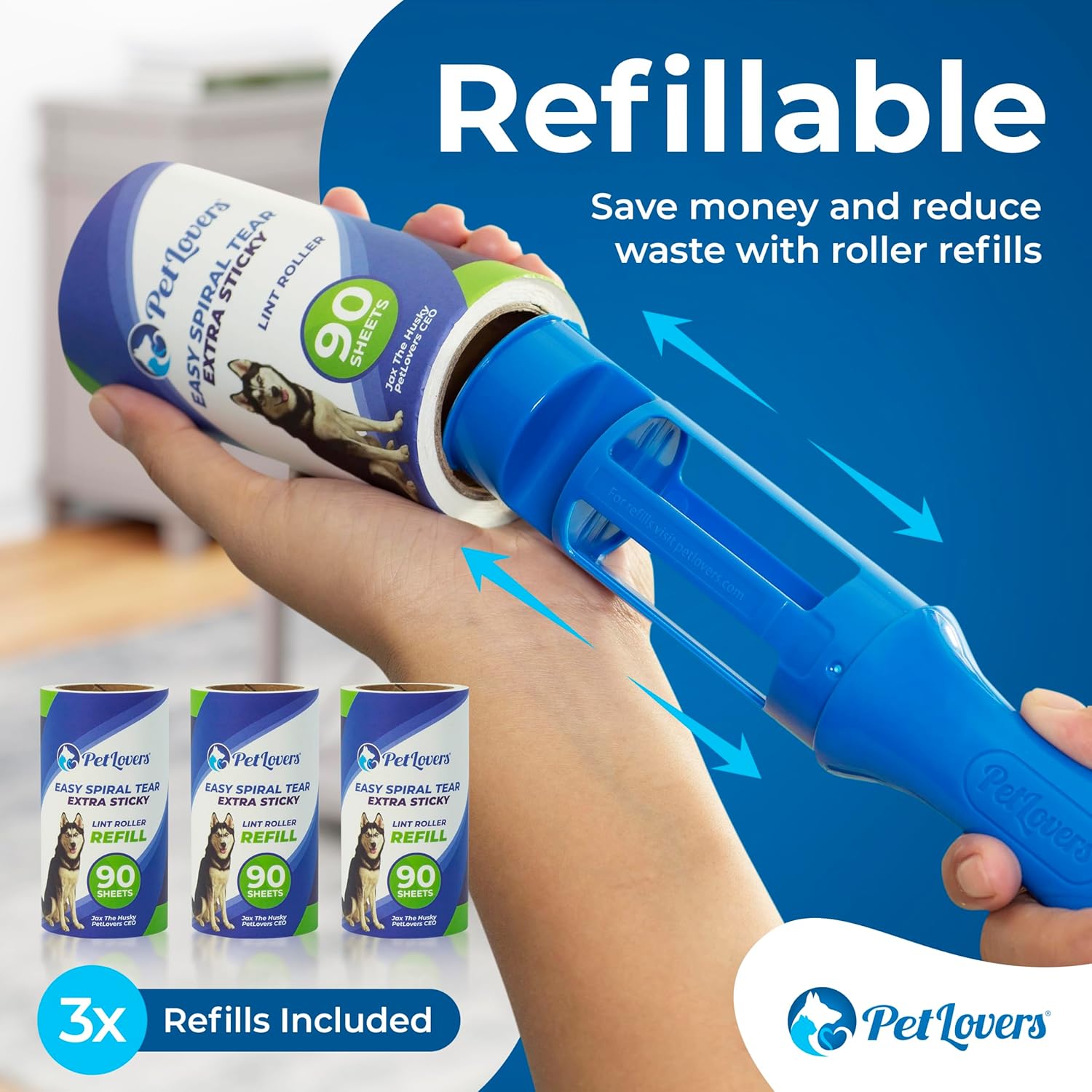 Thumbnail 5 de PetLovers Extra Sticky Lint Roller 450 Sheets