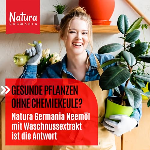 Detalle 2 de Natura Germania Neemöl 500ml – Mit Waschnussextrakt, Sprühflasche & Messbecher