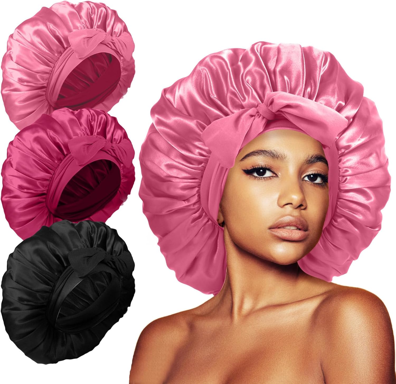 Thumbnail 6 de Extra Satin Bonnet 3-pack for Sleeping 🧖
