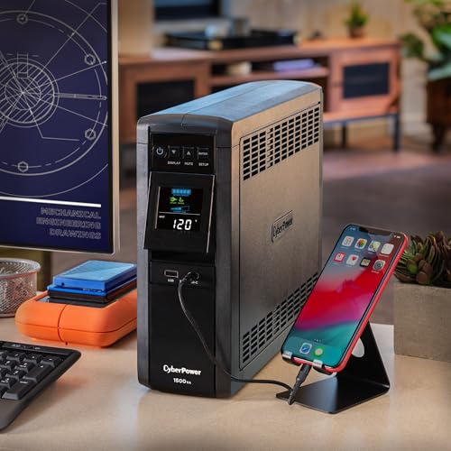 Thumbnail 7 de CyberPower CP1500PFCLCD PFC Sinewave UPS: 1500VA/1000W Backup with 12 Outlets and AVR
