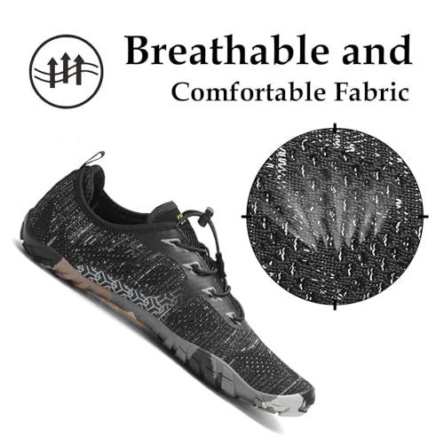 Detalle de SAGUARO Zapatillas Barefoot para Hombre y Mujer – Minimalistas para Deportes Acuáticos (Negro, 38 EU)