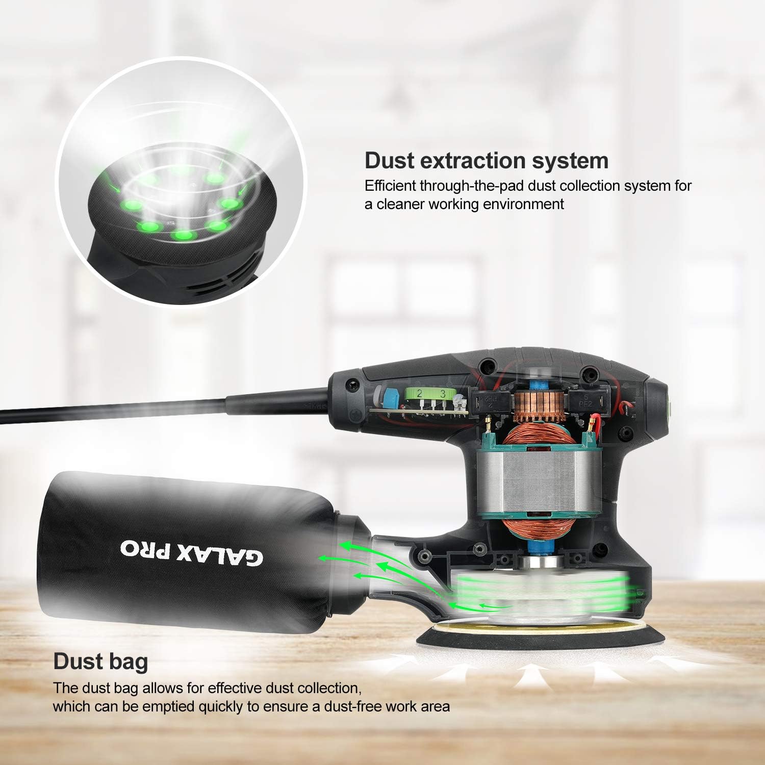 Detalle 1 de GALAX PRO Orbital Sander 280W