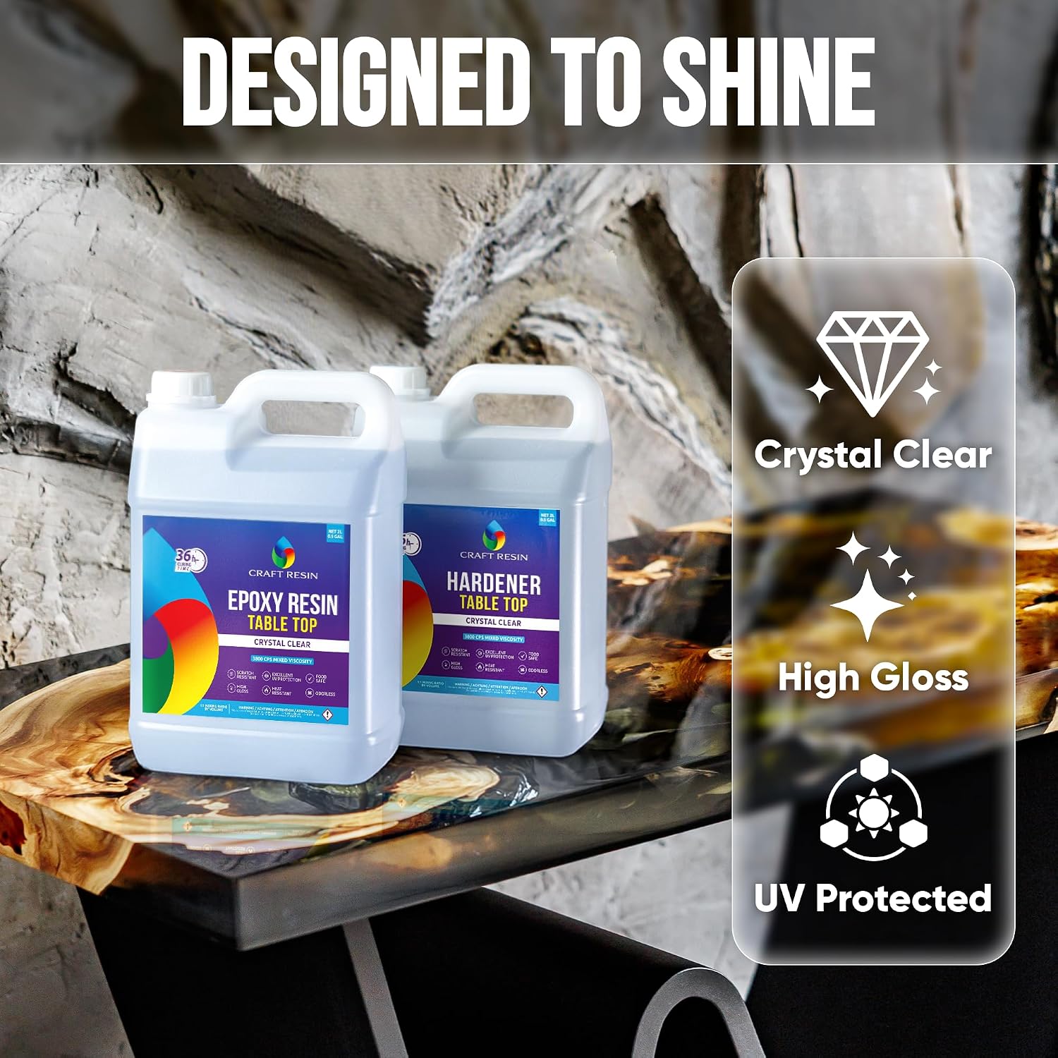 Detalle 2 de CRAFT RESIN Table Top Epoxy Resin Kit 4L