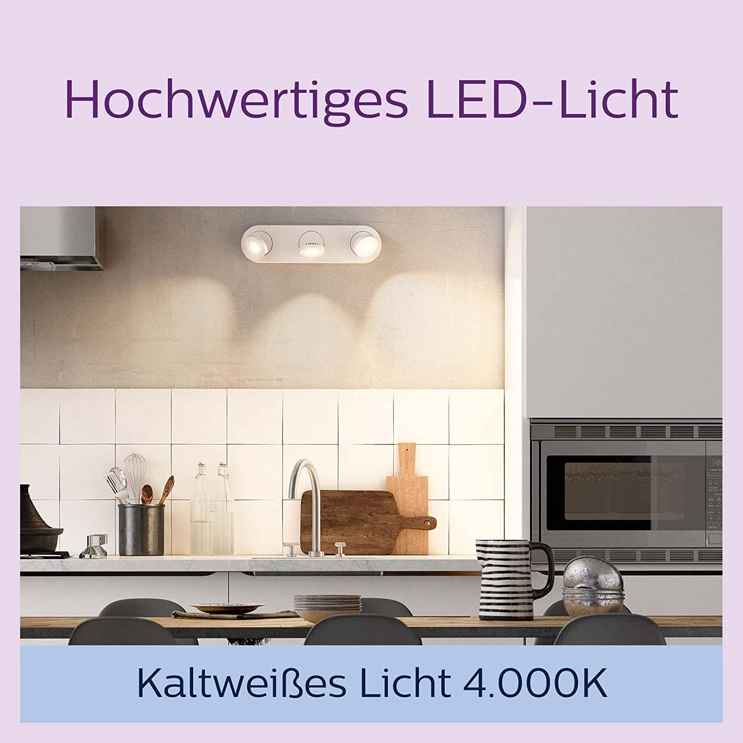 Thumbnail 3 de Philips LED Classic Lampe 929001218296 – 4000-K-Licht für flächiges, energiesparendes Beleuchten