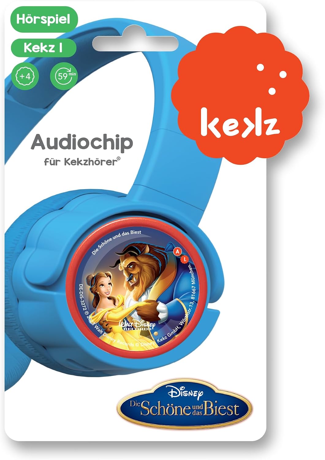 Detalle de Kekz Audiochip für Kekzhörer: Disney Die Schöne und das Biest – Hörspiel für Kinder ab 4 Jahren (ca. 59 Min.)