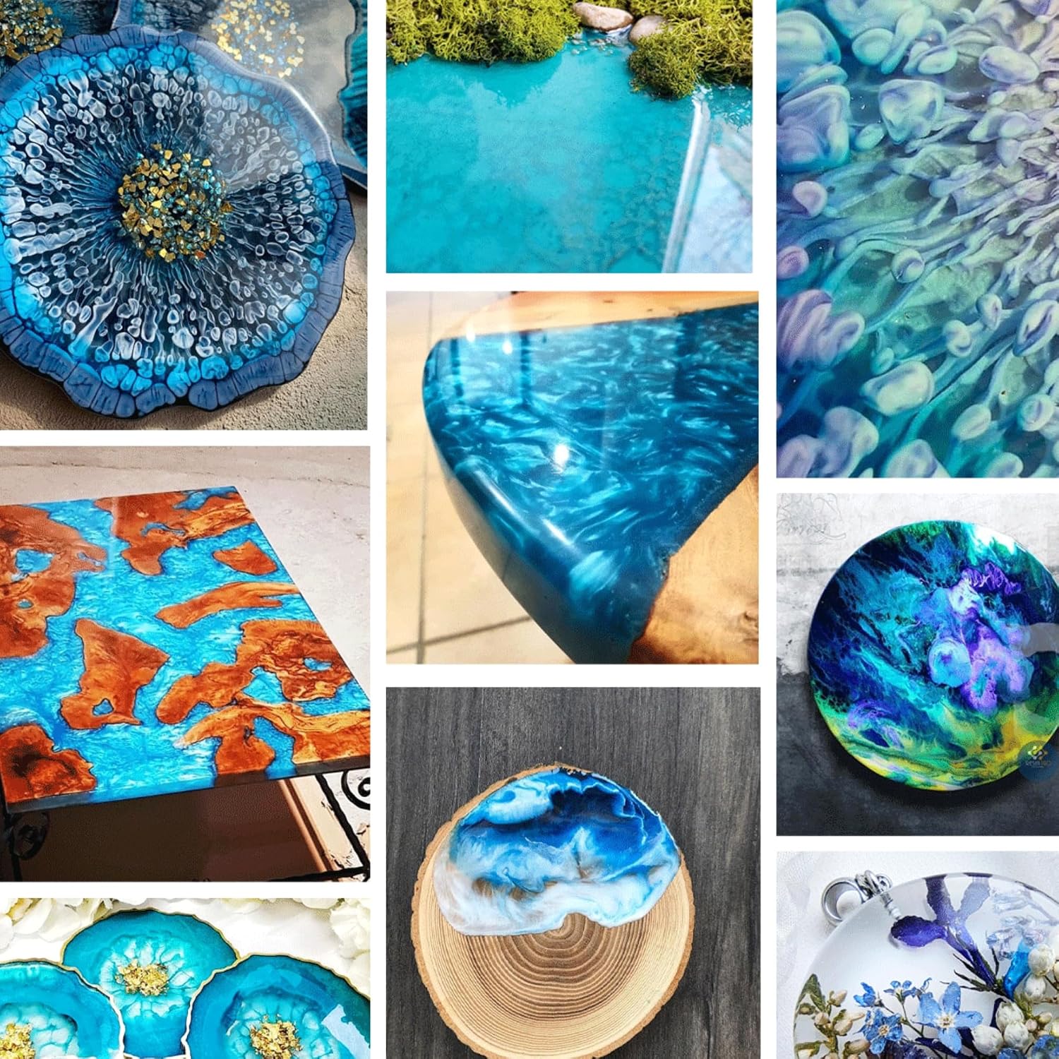 Detalle 2 de Resin Pro RESINA EPOSSIDICA ICRYSTAL – 6 KG: trasparente, atossica e Made in Italy per gioielli e River Table