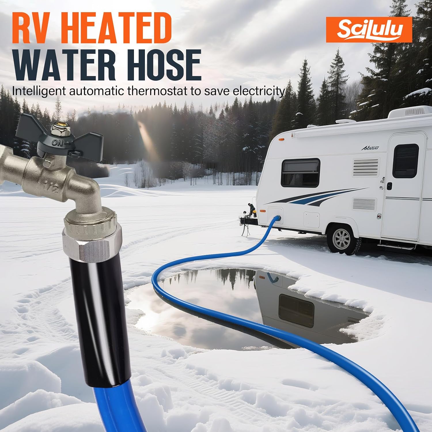 Detalle 2 de Scilulu 75FT Heated Water Hose for RV
