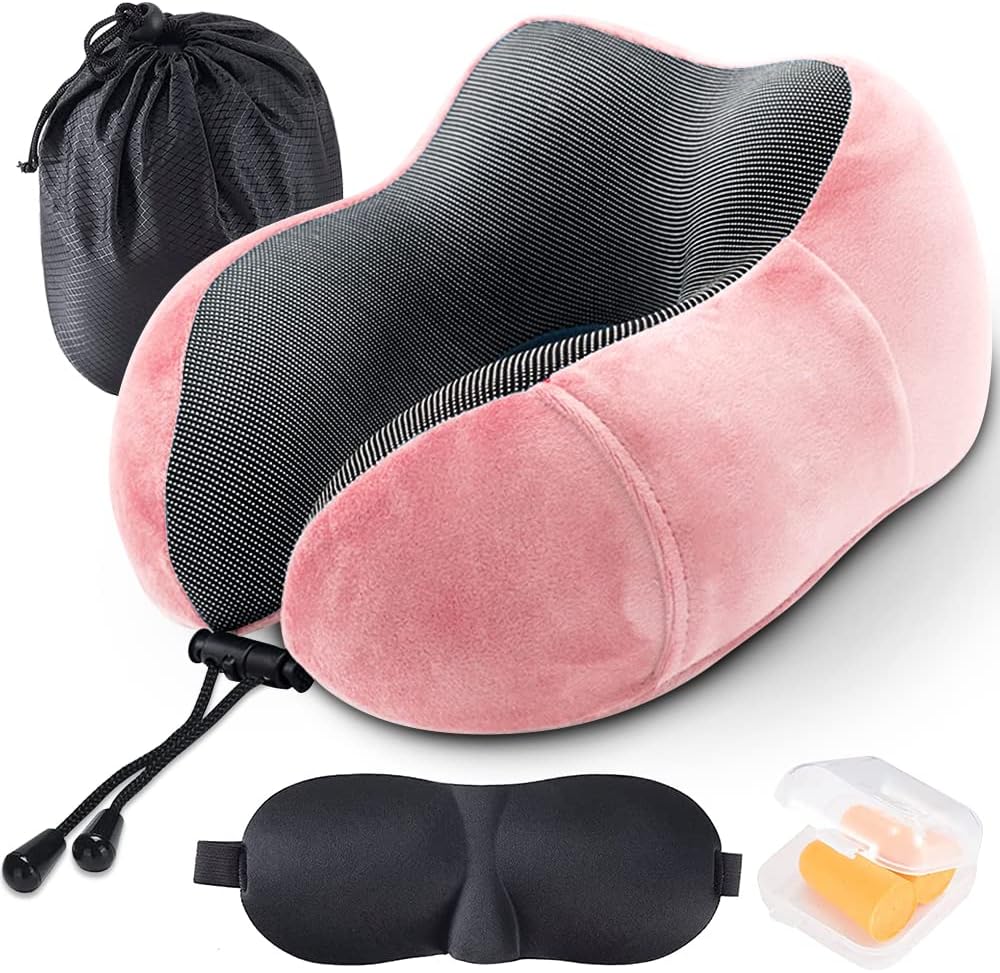 Detalle de Tyuodna Nackenkissen Reise – Memory-Schaum, U-förmig, rosa