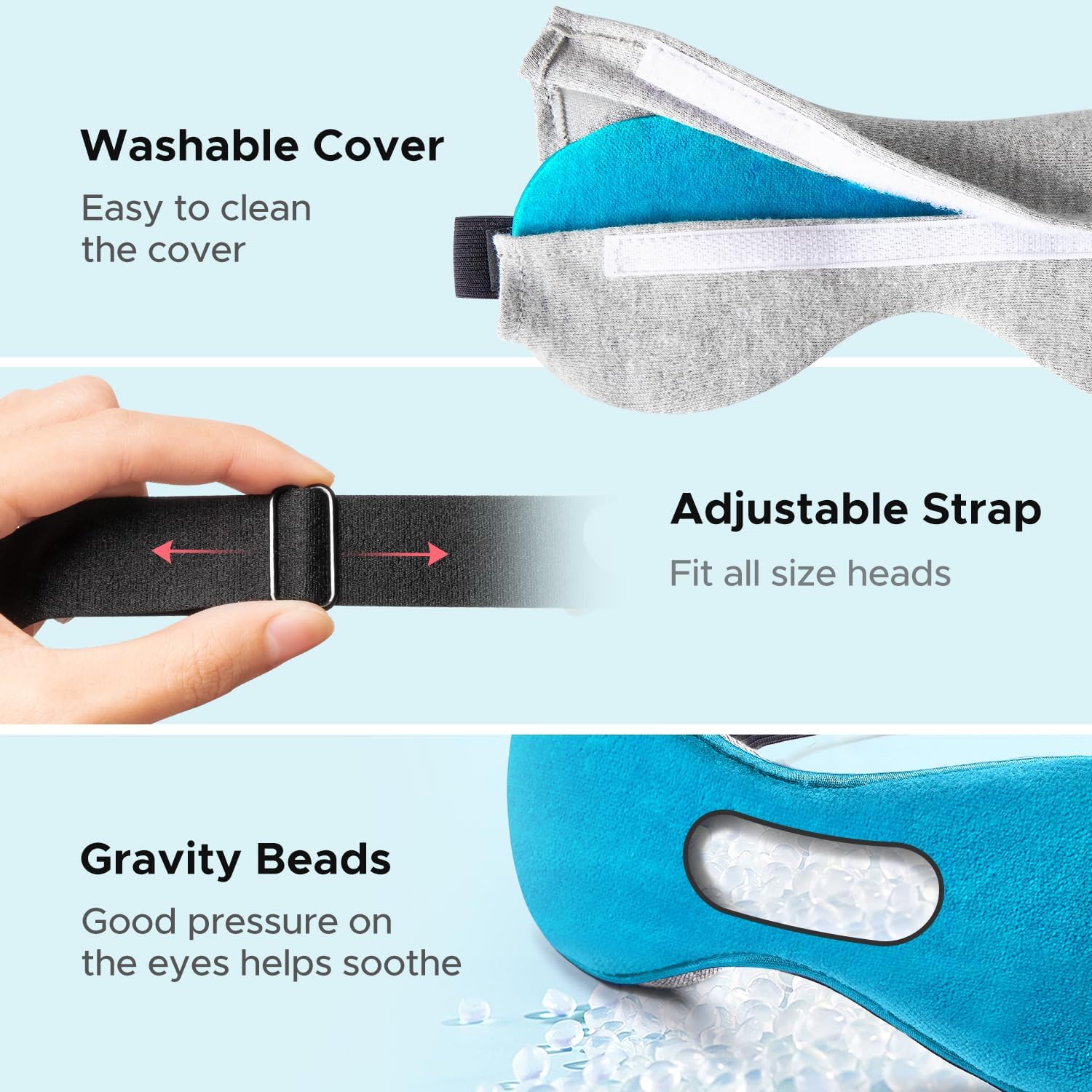 Thumbnail 6 de Ezona Heated Eye Mask, USB Heated Eye Compress with Timer and Adjustable Heat