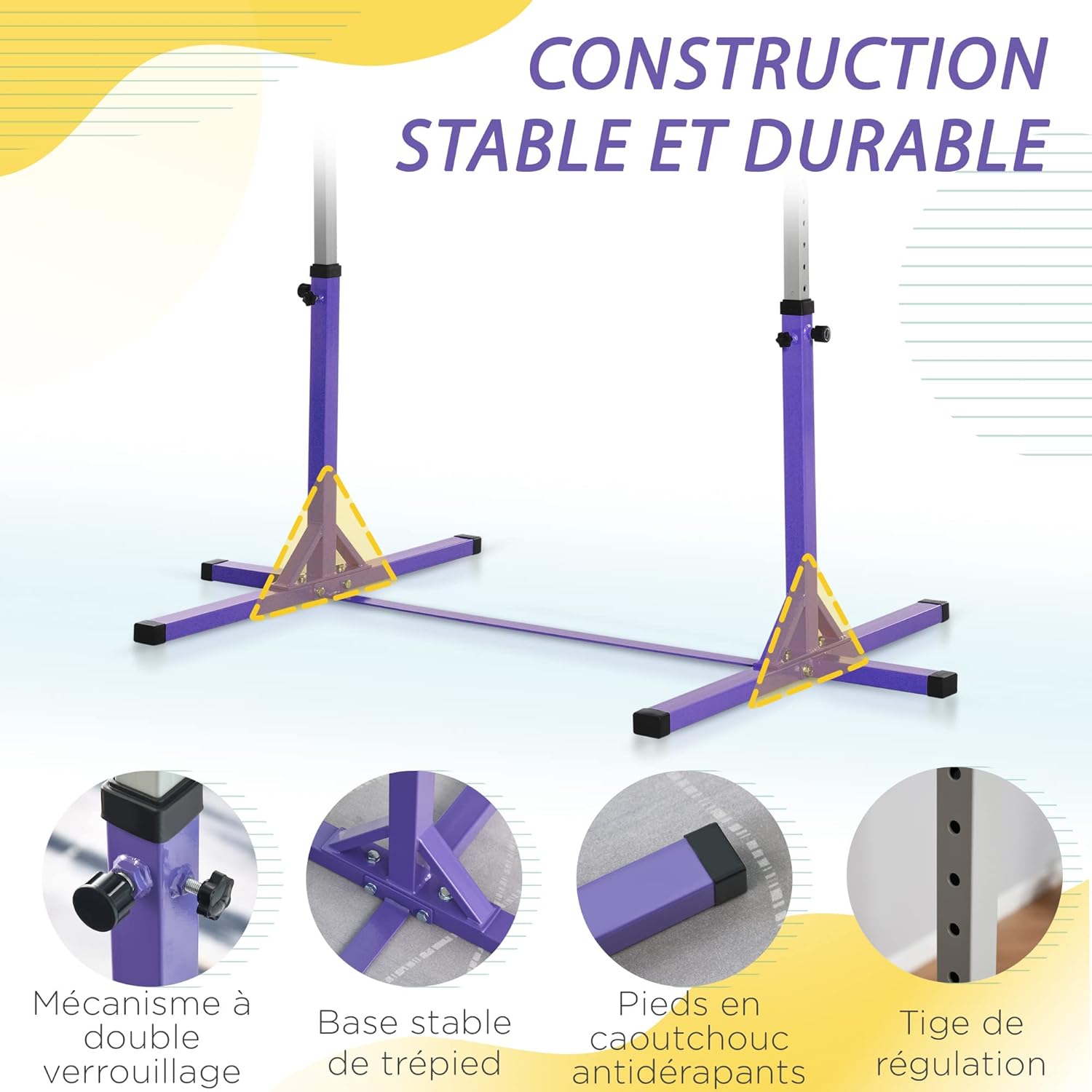 Thumbnail 4 de HOMCOM Barre Fixe Enfant 92–150 cm 13 Réglages