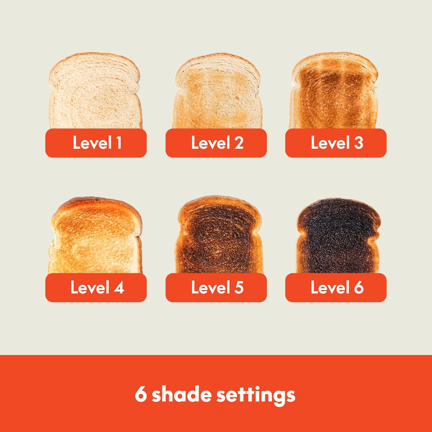 Thumbnail 6 de bella 2-Slice Toaster with 6 Shade Control (Reheat, Cancel, Bagel & Defrost) and Removable Crumb Tray