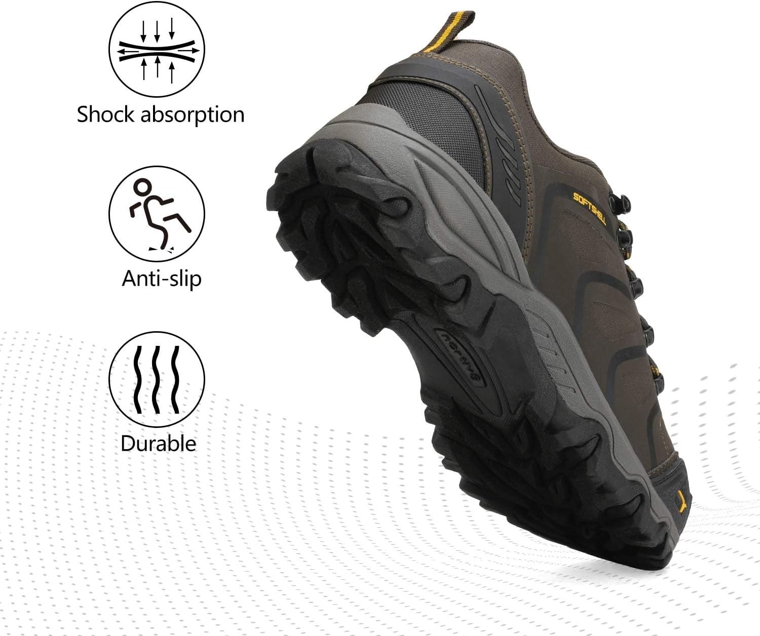 Thumbnail 4 de NORTIV 8 Herren wasserdichte Wanderschuhe Low Top – leichte Outdoor- und Trekking-Trailschuhe